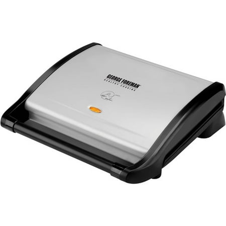 GEORGE FOREMAN GREY GRV80 GRILL FAMILY SIZE 5 SERVING WITH