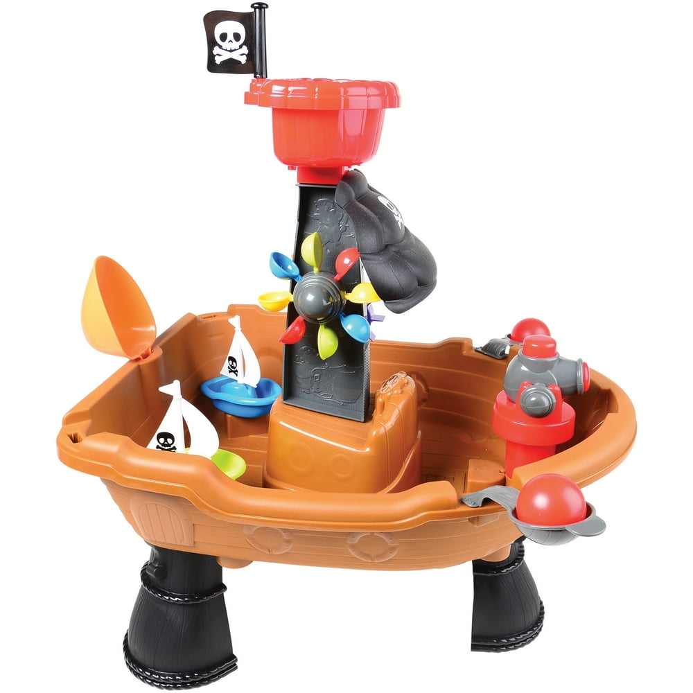Constructive Playthings Kids Pirate Ship Water Play Table