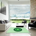 thumbnail image 7 of Ahgly Company Machine Washable Indoor Round Transitional Light Green Area Rugs, 4' Round, 7 of 7
