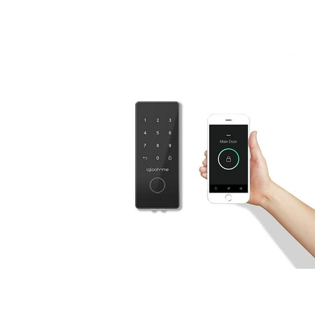 igloohome - 2S Smart Lock Bluetooth Retrofit Deadbolt with App/Keypad/Electronic Guest Key Access - Metal Gray