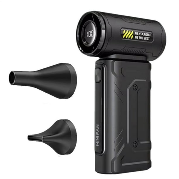 Ventilador Turbo Portátil de Alta Velocidad, 6000 MAh, Sin Escobillas, con Batería y Pantalla Táctil A
