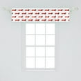 thumbnail image 2 of Ambesonne Dachshund Window Valance, Bicolour Abstract Dogs, 54" X 12", Vermilion Charcoal Grey, 2 of 3