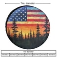 thumbnail image 2 of Heavy Duty Spare Tire Cover American Flag Forest Sunset Wheel Protectors Tire Covers Weatherproof Wheel Covers 4th of July Tire Cover Universal Fit for Trailer SUV Truck Camper Travel Trailer 12inch, 2 of 8