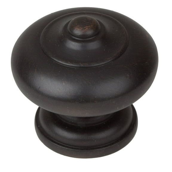 GlideRite 1-1/2 in. Round Ring Mushroom Cabinet Knob, Oil Rubbed Bronze, Pack of 10