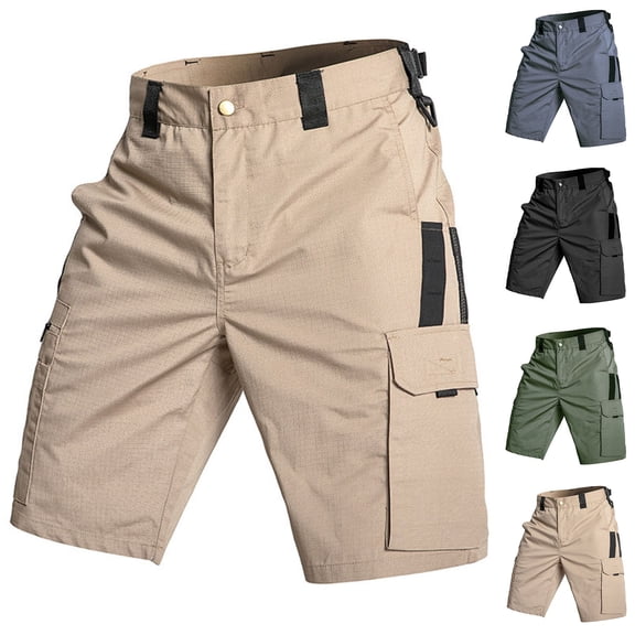 Quick Dry Breathable Tactical Cargo Shorts for Men Durable Lightweight Urban Casual Bottoms Outdoor Hiking Fishing Shorts (No Belt), #03 Khaki, S