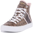 thumbnail image 6 of Guess Elga Women's Hi Top Lace Up Synthetic Trainers In Brown Size 8.5, 6 of 6