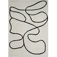 thumbnail image 2 of Hauteloom Eilir Modern Abstract Area Rug - Contemporary Geometric Carpet for Living Room, Bedroom, Dining Room - Beige, Black, Cream - 6'7" x 9', 2 of 13