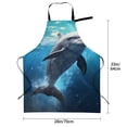 thumbnail image 2 of Kdxio Ice Blue Ocean Cute Dolphin Apron with Pockets Adjustable Kitchen Aprons for Men Women Waterproof Aprons for Cooking,Drawing,Crafting, Baking Household Cleaning, 2 of 8