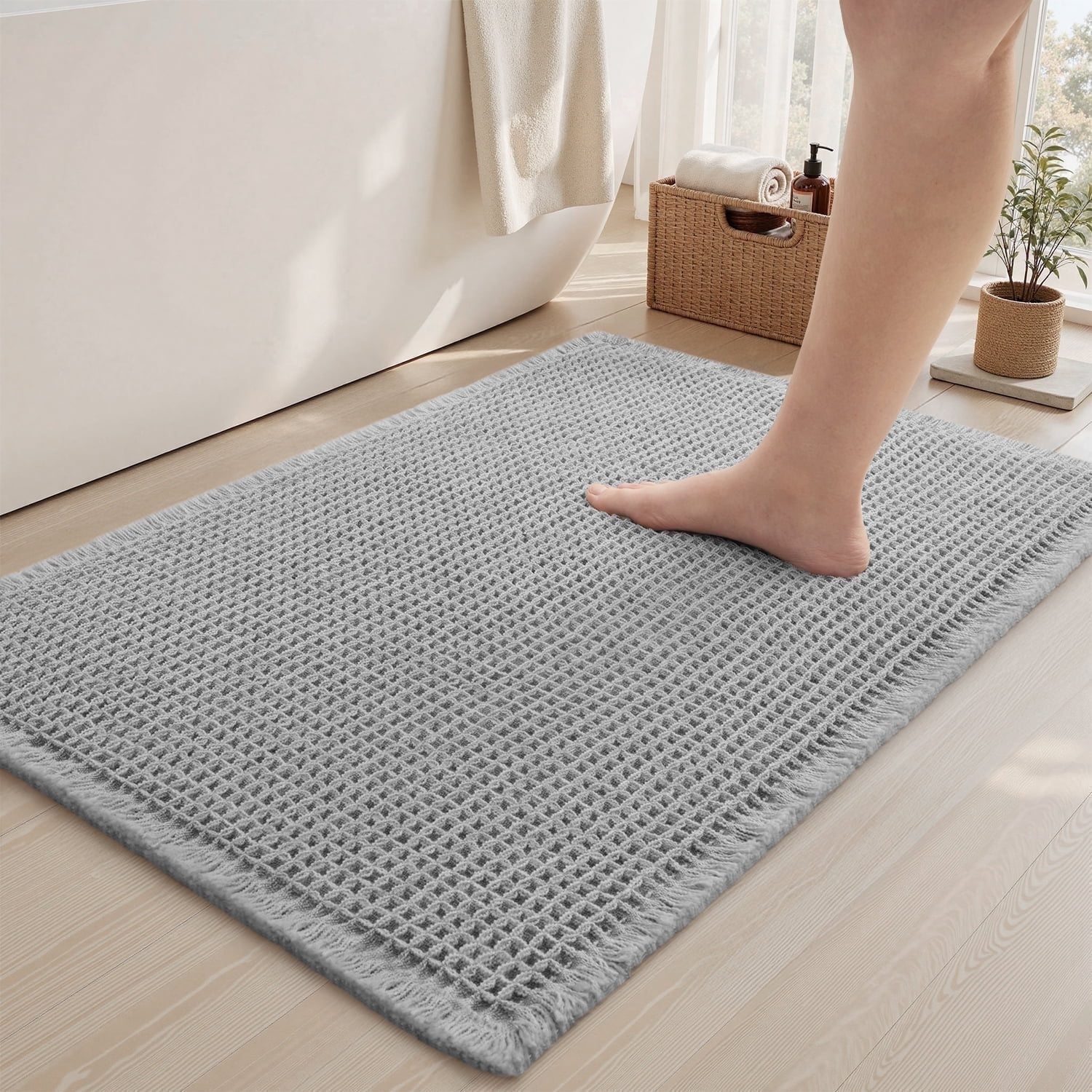 Geometry bath rug/ミヨシラグ Amazon.com: Bathroom Rugs Washable Bath Mat Diamond Shaped