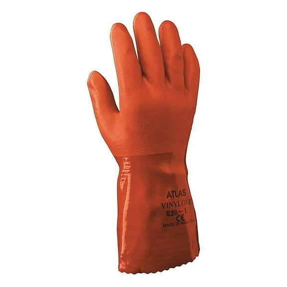 Showa Chemical Resistant Gloves,Orange,Sz S,PR 620S-07