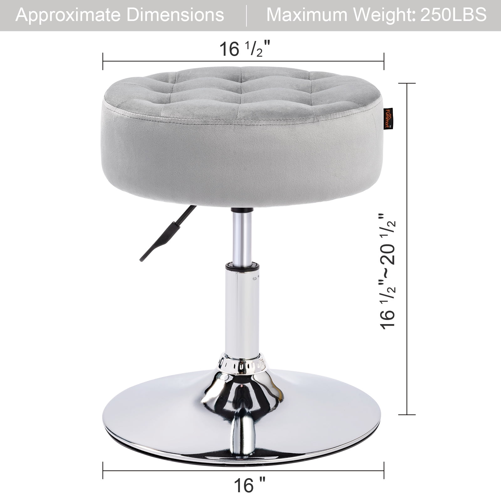 Round swivel best sale vanity stool