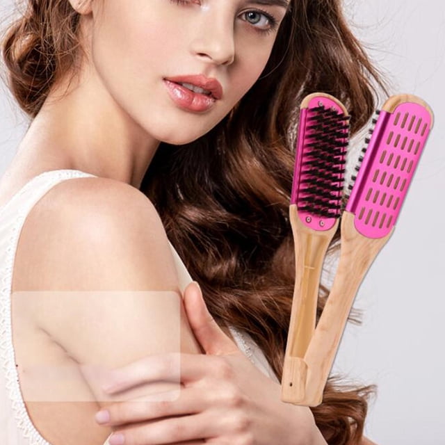 Cepillo para el cabello, peine, alisador, desenredador, forma roja Colcomx Peine de pelo de doble cara.