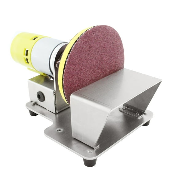 Yeacher Electric Rotary Polisher Table Disc Sander with 7 Variable Speed 20 Pieces 3-Inch Sanding Discs for Polishing Grinding Finishing of Wood