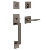 Weslock 02880-N7NFR2D Brookside Deadbolt Keyed One Side Handle Set with Philtower Lever, Satin Nickel