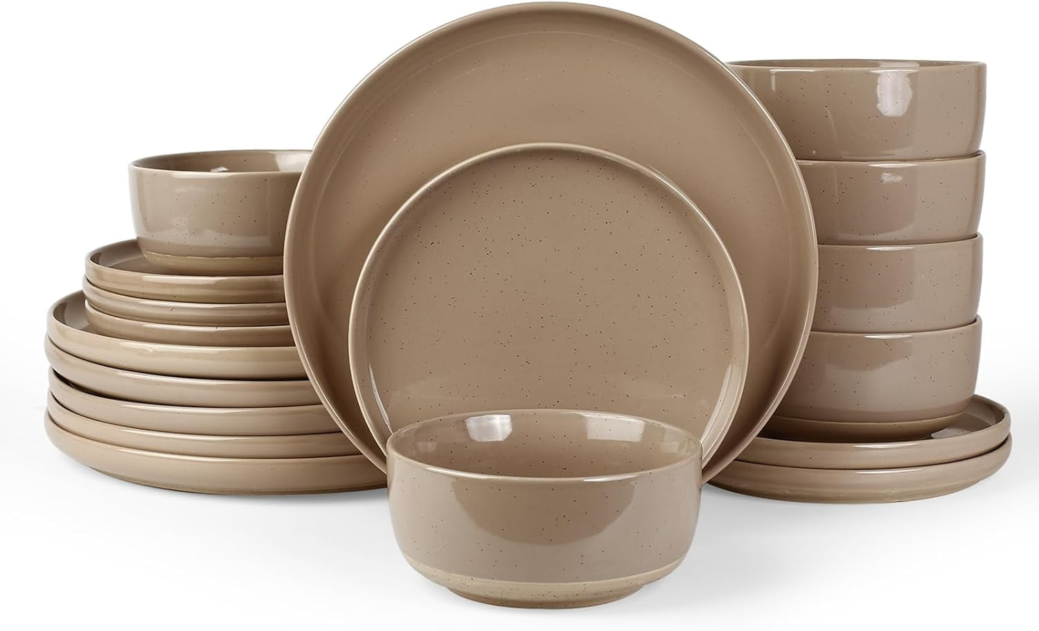 Plates and Bowls Set, 12 Pieces Dinnerware Sets, Dishes Set for 4, Multi-color