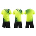 thumbnail image 2 of Kids Sport Outfit 2-Piece Set Green, Quick-Dry Play Clothes for Boys Girls Youth 4-13 Years, Polyester Top & Shorts,Size 10-11T, 2 of 5