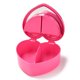 thumbnail image 4 of Heart Plastic Jewelry Boxes Double Layer with Cover and Mirror Hot Pink 12.2x13.3x5.55cm 4 compartments/box, 4 of 5