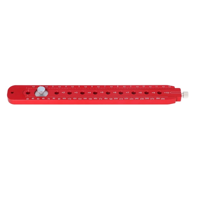 Woodworking Circular Drawing Tool, Aluminium Alloy Red Woodworking Circle Ruler Clear Scales Corrosion Resistance Easy To Use For Carpenter