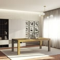 thumbnail image 3 of Midtown Concept Ambar 9-Piece Patio Rectangular Table Set | Eucalyptus Wood | Ideal for Indoors, Gray With White Cushions, 3 of 5