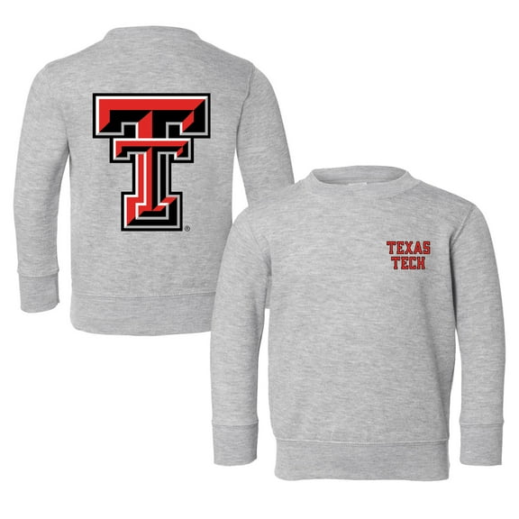 Toddler Chad & Jake Heather Gray Texas Tech Red Raiders Logo Pullover Sweatshirt