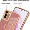 thumbnail image 3 of Galaxy S21 5G Luxury Electroplated Case with Strap Love Heart Plating Gold Bumper Cover for Women Girls Anti-Scratch Shockproof Back Phone Case for Samsung Galaxy S21 5G 6.2 Inch, 3 of 12