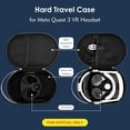 thumbnail image 2 of Tianle Carrying Case Compatible with Meta Quest 3 VR Headset & Gaming Controller, Shockproof Storage Case Bag Compatible with Oculus Quest 3 Elite Strap & Battery & Other Accessories -Gray, 2 of 8