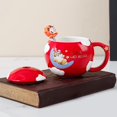 thumbnail image 4 of Taza de café de 500 ml, taza de de dibujos taza , cristalería para adulto hombre niño regalos rojo Soledad Tazas de café de cerámica, 4 of 10