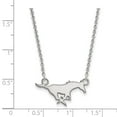 thumbnail image 2 of White Sterling Silver necklace Cable Texas NCAA Southern Methodist University 18 in 21 mm 1.25, 2 of 3