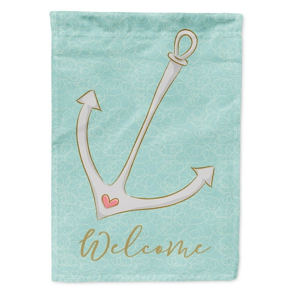 Carolines Treasures BB8581GF Dolphin Welcome Flag Garden Size Small multicolor