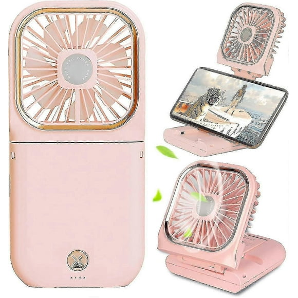 Portable Handheld Fan Outdoor Charger Fan Power Bank Mini Fan 3000mah Usb Phone Holder, Power Bank