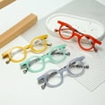 thumbnail image 5 of 4 Pairs of Women Orange Small Round Reading Glasses 3.00 Men Retro Personalized Spring Hinges Candy Color Presbyopic Glasses +3.00, 5 of 5