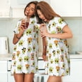 thumbnail image 4 of Logiee Kawaii Mexican Avocado Print Nightgowns for Women,Soft Short-Sleeved Lightweight Sleepwear, Loose Sleepshirts, 4 of 6