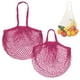 thumbnail image 1 of Uxcell 2-Pack Bolsa de Malla de Algodón, Bolsas de Compras Reutilizables y Lavables [Rojo Rosa, Asa Larga y Corta], 1 of 1