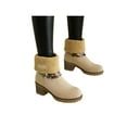 thumbnail image 3 of Frontwalk Women Snow Boots Mid-Calf Warm Shoes Plush Lined Winter Boot Work Casual Ladies Pull On Beige 9, 3 of 6
