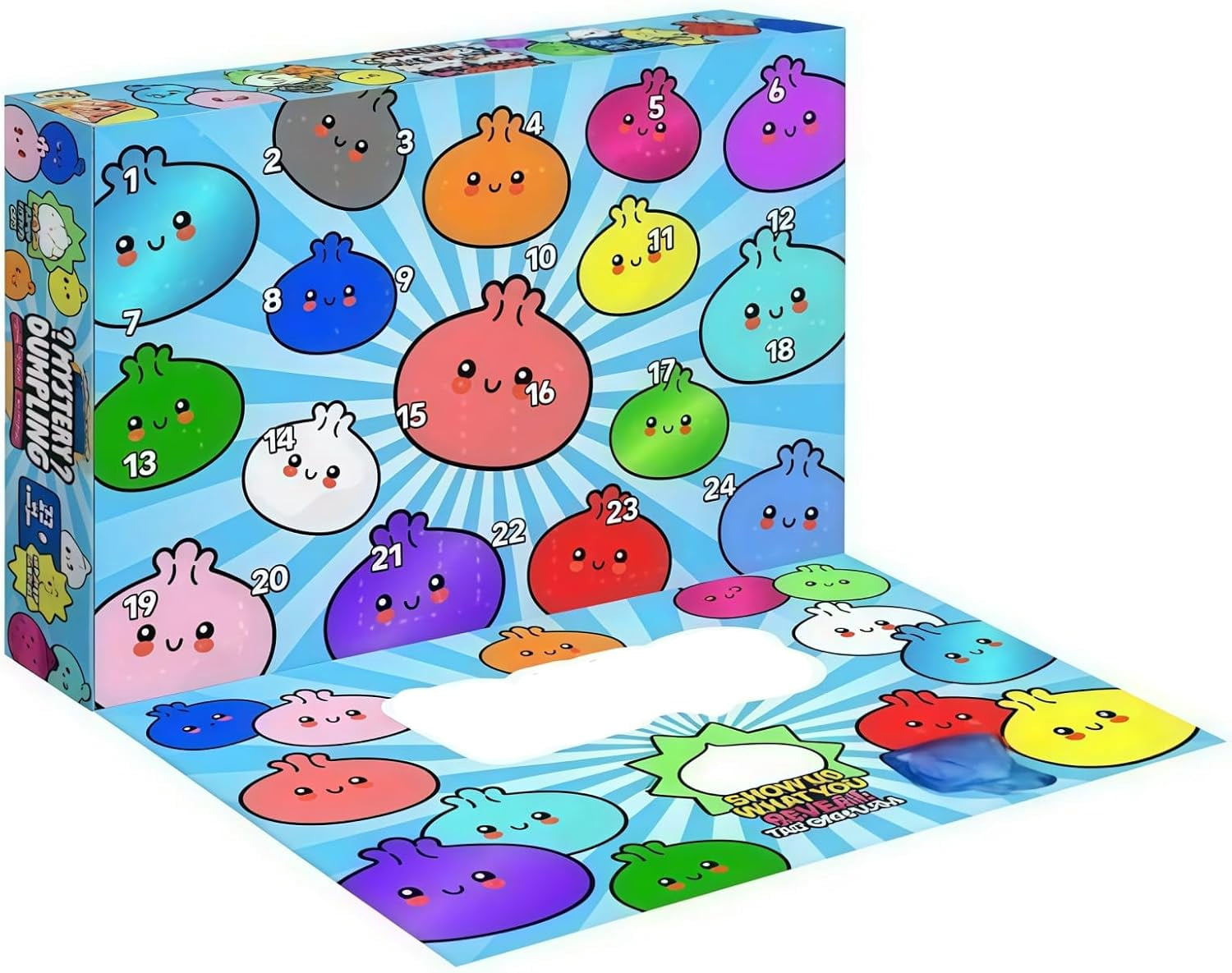 Dumpling Squishy, 2026 Squishy Dumpling Mystery Advent Countdown Calendar, 24 PCS Random Surprise Squishies, for Hand Relax, Birthday Gifts