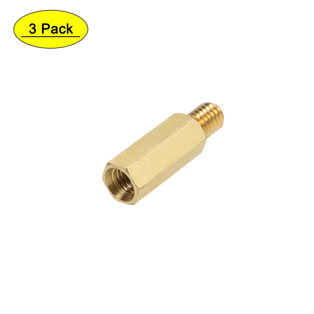 8 mm Male to Female Hex Brass Spacer Standoff 3pcs M6 x 20 mm 