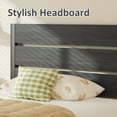thumbnail image 6 of Fluest Twin Bed Frame with Rustic Vintage Wood Headboard and Footboard, Grey, 6 of 6