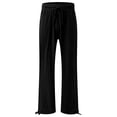 thumbnail image 3 of Hibeli Womens High Waisted Palazzo Drawstring Solid Color Wide Leg Pants, 3 of 3