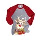 thumbnail image 1 of Moda mujer Navidad cuello redondo manga larga Patchwork impresión camiseta Casual blusa Tops Pompotops gfhjh4519, 1 of 6