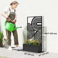 thumbnail image 3 of Outsunny Metal Planter Box with Trellis, 44.5" Raised Garden Bed, 3 of 10