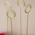thumbnail image 4 of Metal Wire Floral Holder Loop Swirl Clip Photo Note Memo Clamp DIY Craft Gift Wedding Party Birthday Garden (Pack of 6) Gold, 4 of 9
