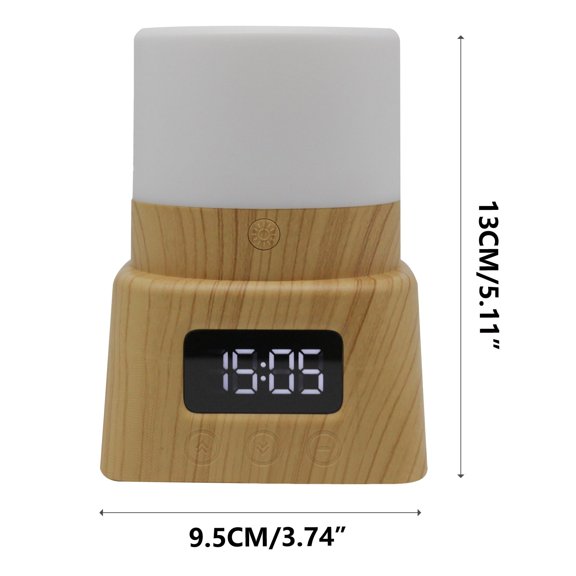 Yika Lamp Remote Control Multifunctional Clock 2400mAh Battery Color Ambient Light Soft Light Eye Protection Reading And Learning Desk Lamp Bedside Multifunctional