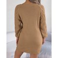 thumbnail image 3 of Sweater for Women Lantern Sleeve Sweater Dress Casual Pullover Cable Knit Sweaters Alsol Lamesa, 3 of 6