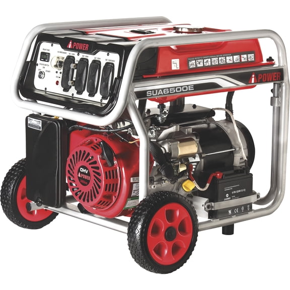A-iPower Portable Generator, 6500 Surge Watts, 5350 Rated Watts, Model# SUA6650L