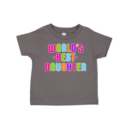 

Inktastic Worlds Best Daughter Gift Toddler Toddler Girl T-Shirt