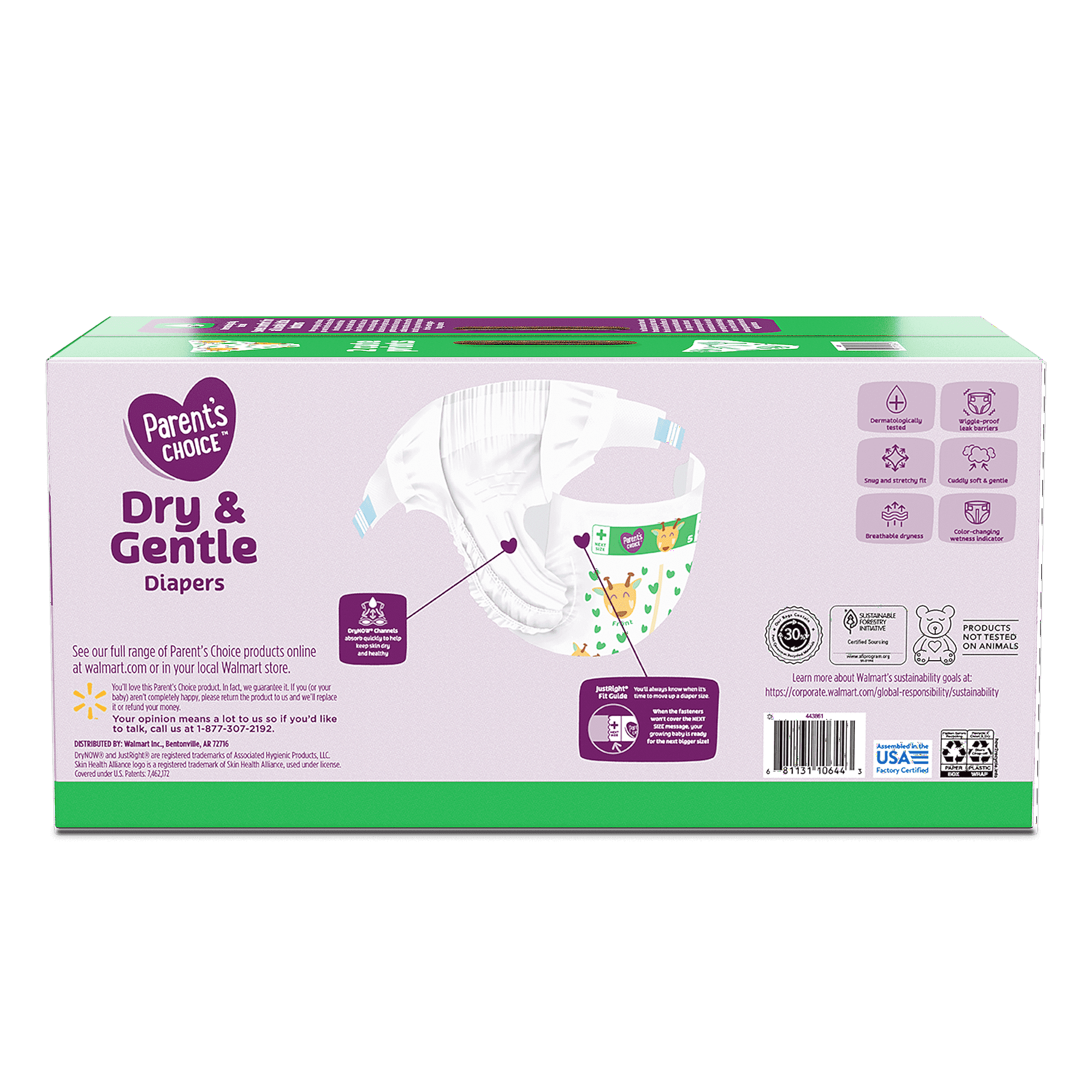 Dry & Gentle Diapers Size 5, 96 Count (Select for More Options)