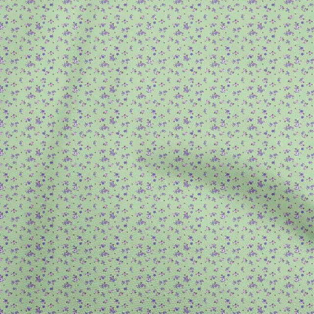 oneOone Polyester Spandex Light Green Fabric Floral Sewing Craft Projects Fabric Prints By Yard 56 Inch Wide