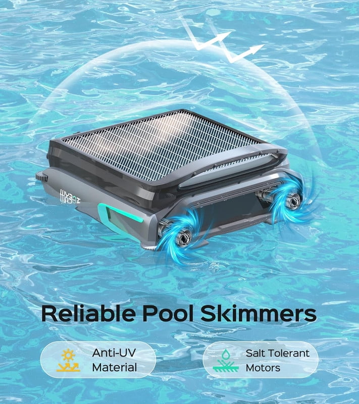 WYBOT F1 Solar-Powered Pool Skimmer Robotic Cleaner, Smart App Control, Tangle-Free, 7L Capacity