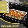 thumbnail image 2 of 3 Pack Aluminum Baking Sheets, Commercial Quality, Restaurant Grade Quarter Size Rimmed Baking Pans (16 x 12 x 1 in)(40*30*2.5cm), 2 of 6