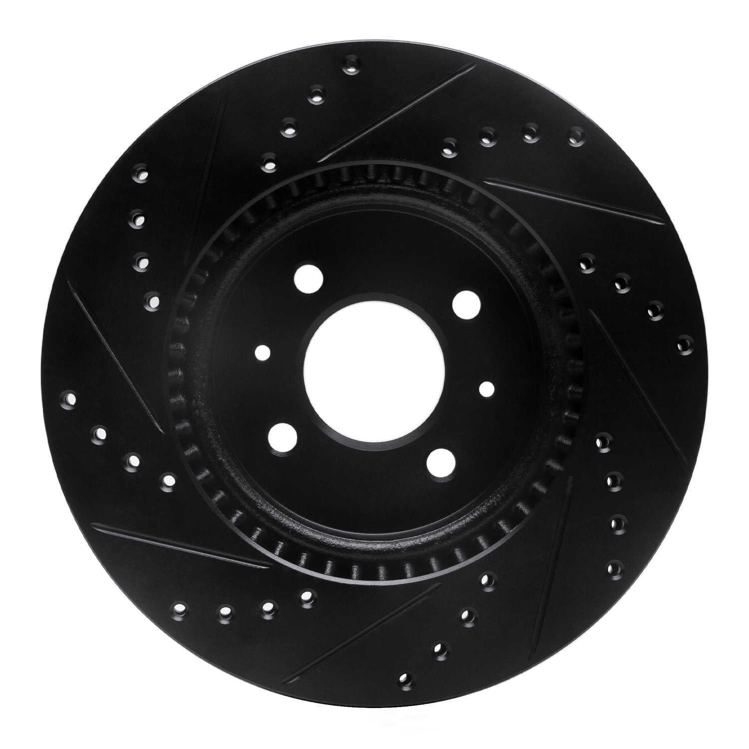 Dynamic Friction Company 633-21015R DFC Brake Rotor - Drilled And Slotted - Black